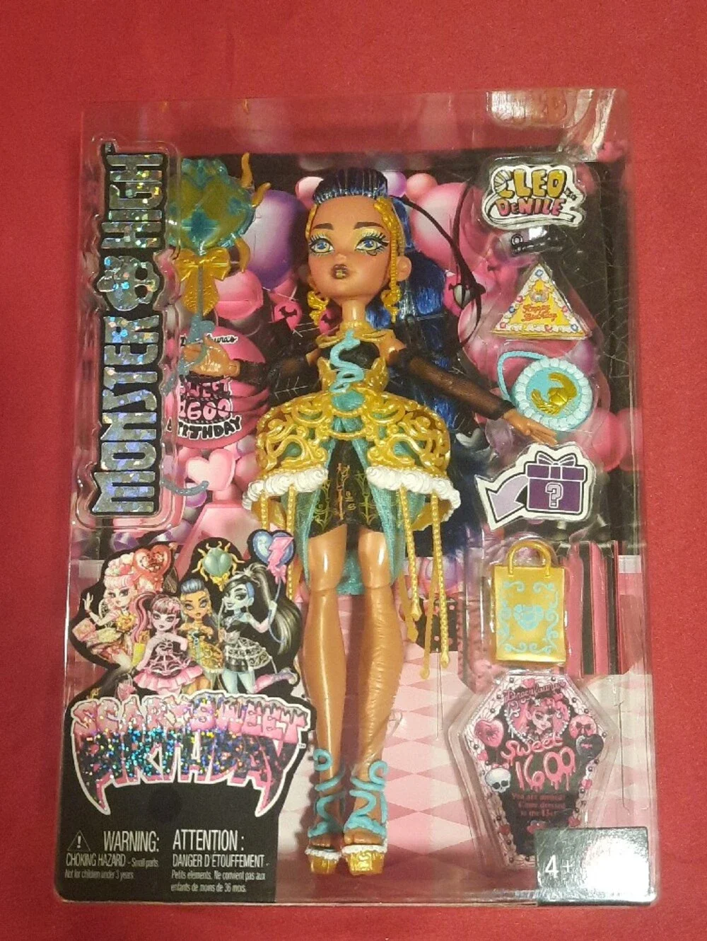 Monster High Cleo DeNile Scary Sweet Birthday Doll And Accessories